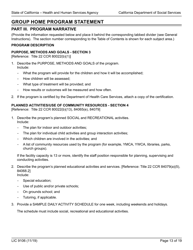 Form LIC9106 Group Home Program Statement - California, Page 13