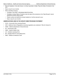 Form LIC9106 Group Home Program Statement - California, Page 2
