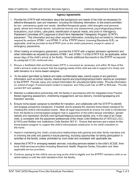 Form SOC154C Agency - Short-Term Residential Therapeutic Program (Strtp) Admission Agreement Child Placed by Agency Into Strtp - California, Page 3