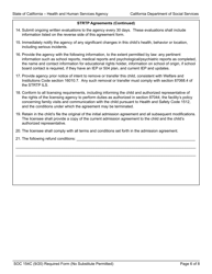 Form SOC154C Agency - Short-Term Residential Therapeutic Program (Strtp) Admission Agreement Child Placed by Agency Into Strtp - California, Page 6