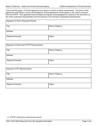 Form SOC154C Agency - Short-Term Residential Therapeutic Program (Strtp) Admission Agreement Child Placed by Agency Into Strtp - California, Page 7