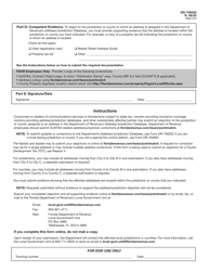 Form DR-700025 Objection to Address Assignment in the Address/Jurisdiction Database - Florida, Page 2