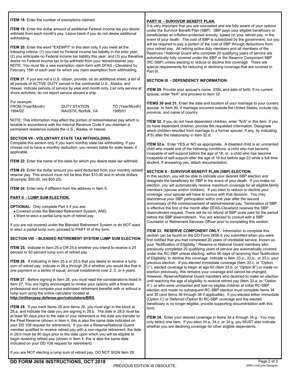 DD Form 2656 Data for Payment of Retired Personnel, Page 7