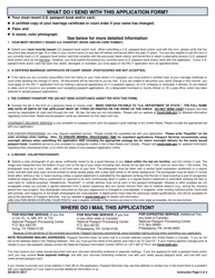 Form DS-82 U.S. Passport Renewal Application for Eligible Individuals, Page 2