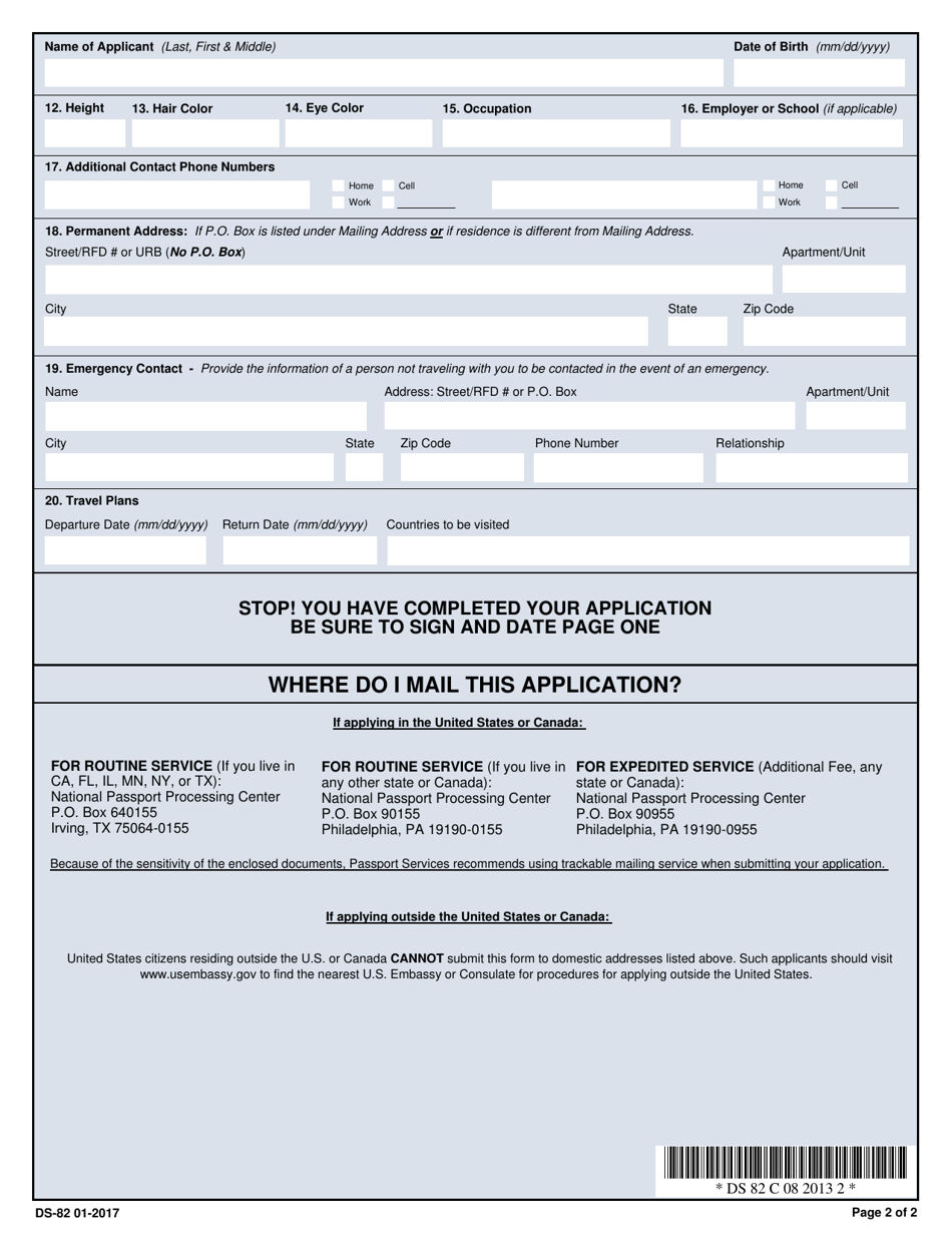 Form Ds 82 Fill Out Sign Online And Download Printable Pdf Templateroller 