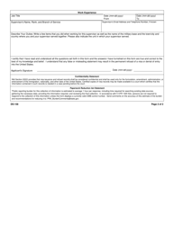 Form DS-158 Special Immigrant Visa Supervisor Locator, Page 2
