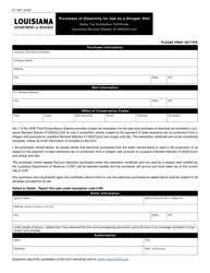 Form R-1397 &quot;Purchases of Electricity for Use by a Stripper Well&quot; - Louisiana