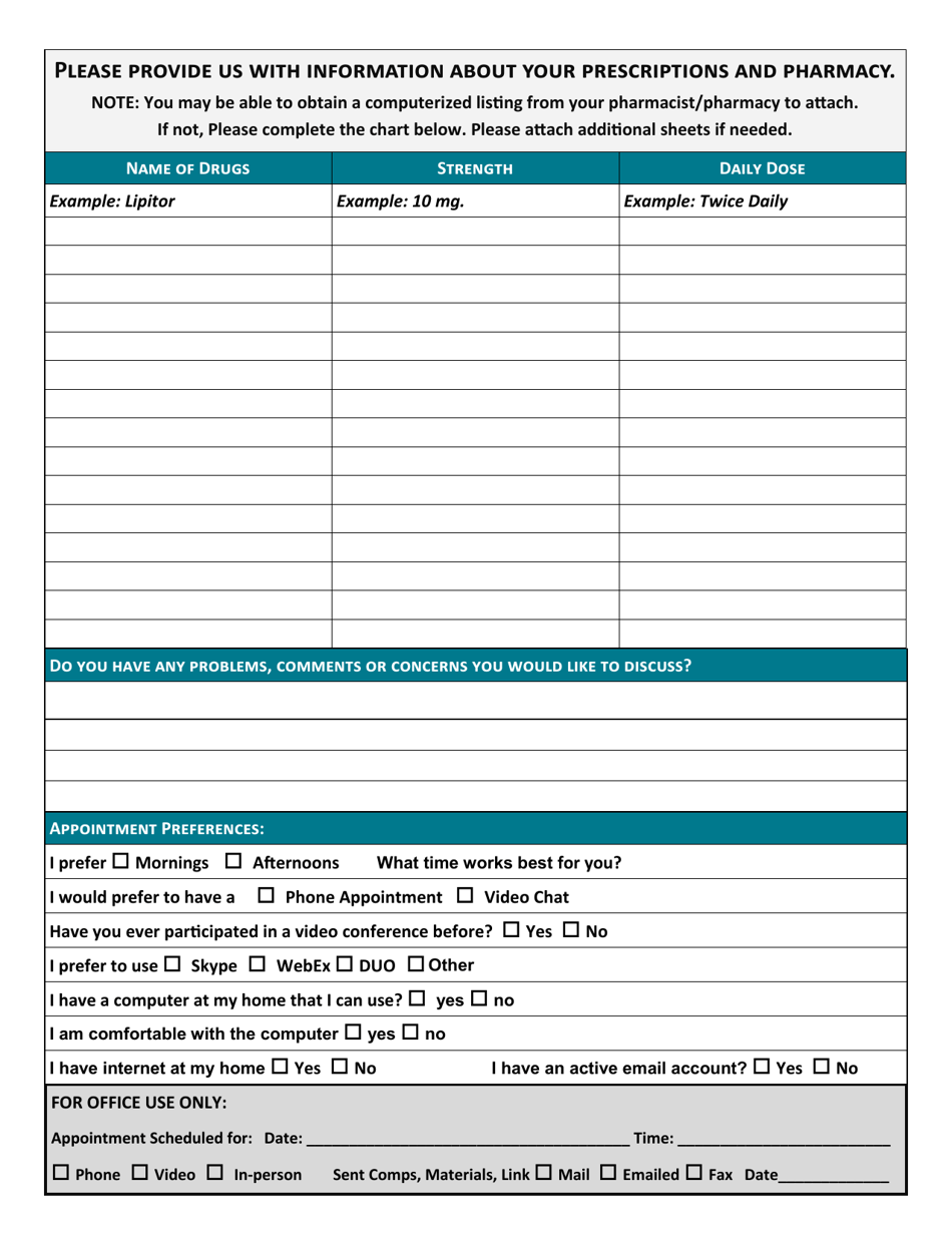 Medicare Open Enrollment Pre-registration Form - Delaware, Page 2