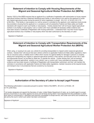 Form WH-530 Application for a Farm Labor Contractor or Farm Labor Contractor Employee Certificate of Registration, Page 4