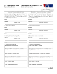 Form WH-521 &quot;Mspa Housing Terms and Conditions&quot; (English/Spanish)