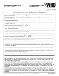 Document preview: Form WH-516 Worker Information - Terms and Conditions of Employment