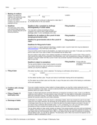 Official Form 309G Notice of Chapter 12 Bankruptcy Case (For Individuals or Joint Debtors), Page 2