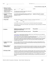 Official Form 309H Notice of Chapter 12 Bankruptcy Case (For Corporations or Partnerships), Page 2