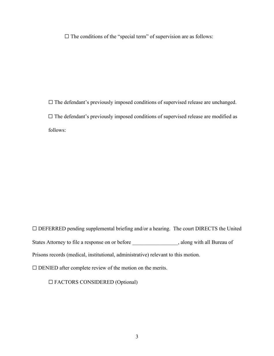 Form AO248 Order on Motion for Sentence Reduction Under 18 U.s.c. Section 3582(C)(1)(A), Page 3