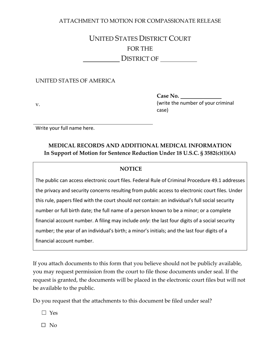 Form AO250 Motion for Sentence Reduction Under 18 U.s.c. Section 3582(C)(1)(A), Page 13
