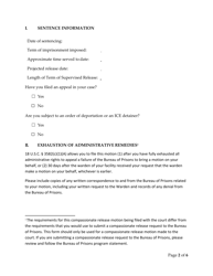 Form AO250 &quot;Motion for Sentence Reduction Under 18 U.s.c. Section 3582(C)(1)(A)&quot;, Page 2