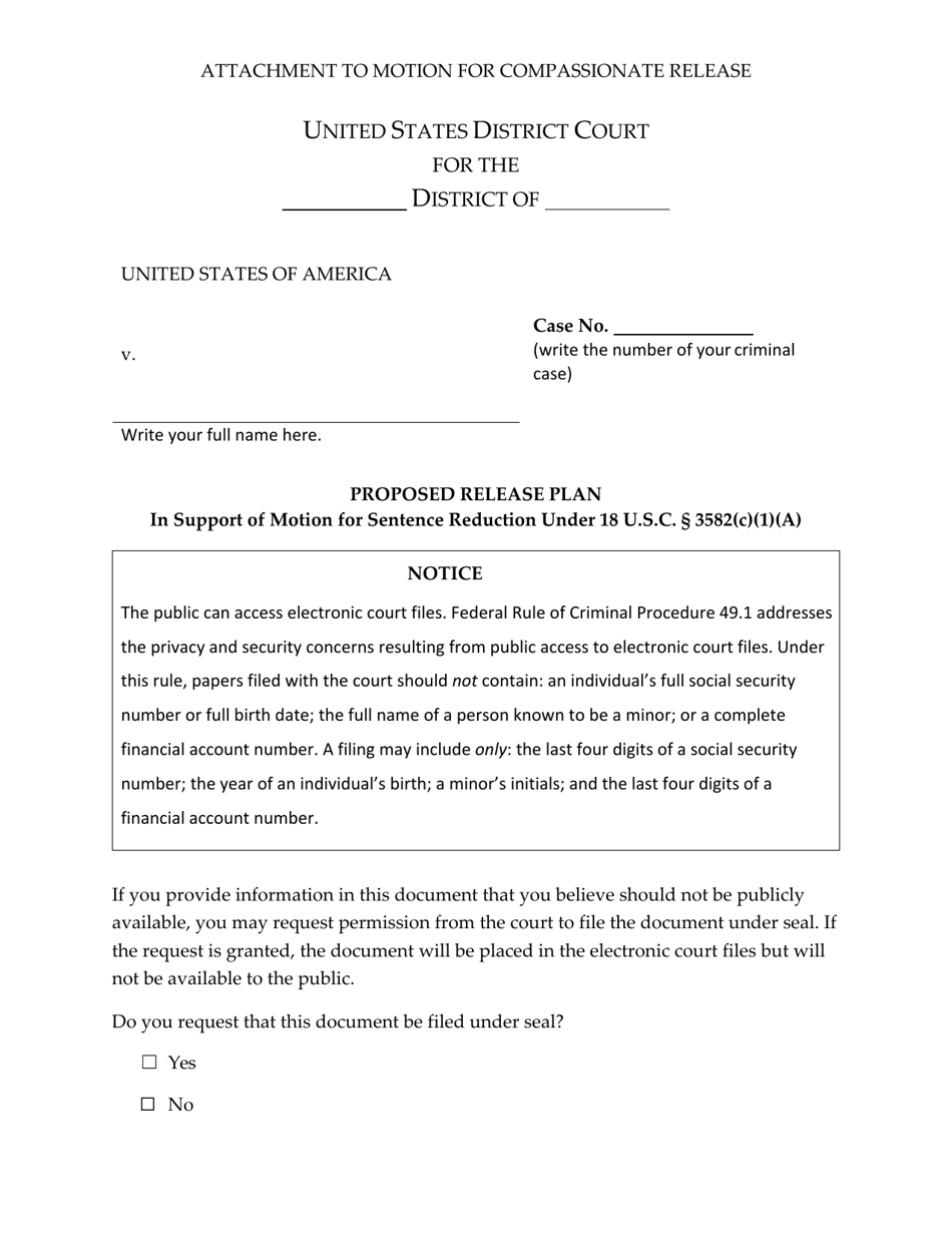 Form AO250 Motion for Sentence Reduction Under 18 U.s.c. Section 3582(C)(1)(A), Page 7