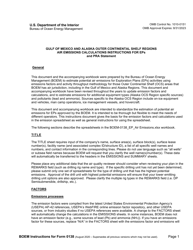 Document preview: Instructions for Form BOEM-0138 Gulf of Mexico Air Emissions Calculations for Ep's