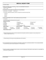 Form NIH-3006 Medical Inquiry Form, Page 2