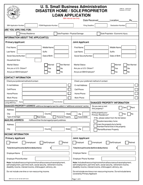 SBA Form 5C  Printable Pdf