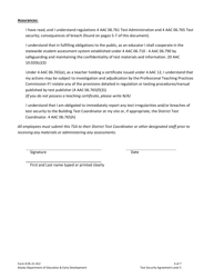 Form 05-21-012 Test Security Agreement Level 5 - Alaska, Page 4