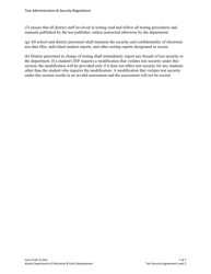 Form 05-21-012 Test Security Agreement Level 5 - Alaska, Page 7