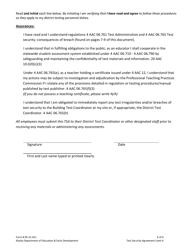 Form 05-21-011 Test Security Agreement Level 4 - Alaska, Page 6