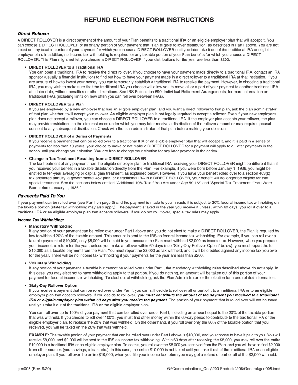 Form GEN008 Refund Election - Alaska, Page 5