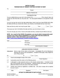 Document preview: Form CIV-725 Notice to Quit for Non-payment of Rent - Alaska