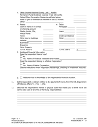 Form PG-103 Petition for Appointment of a Partial Guardian for an Adult - Alaska, Page 4