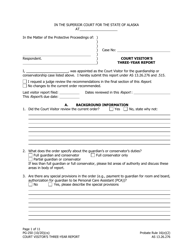Form PG-250 Court Visitor&#039;s Three-Year Report - Alaska