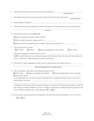 Application for Water Storage Permit - Arizona, Page 2