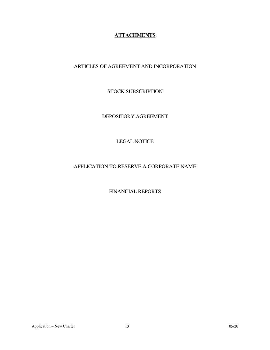 Application for Proposed State Bank Charter - Arkansas, Page 13