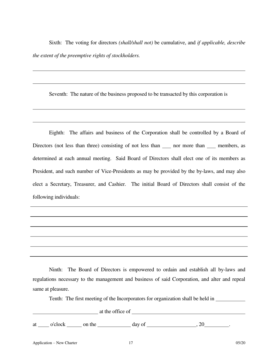 Application for Proposed State Bank Charter - Arkansas, Page 17