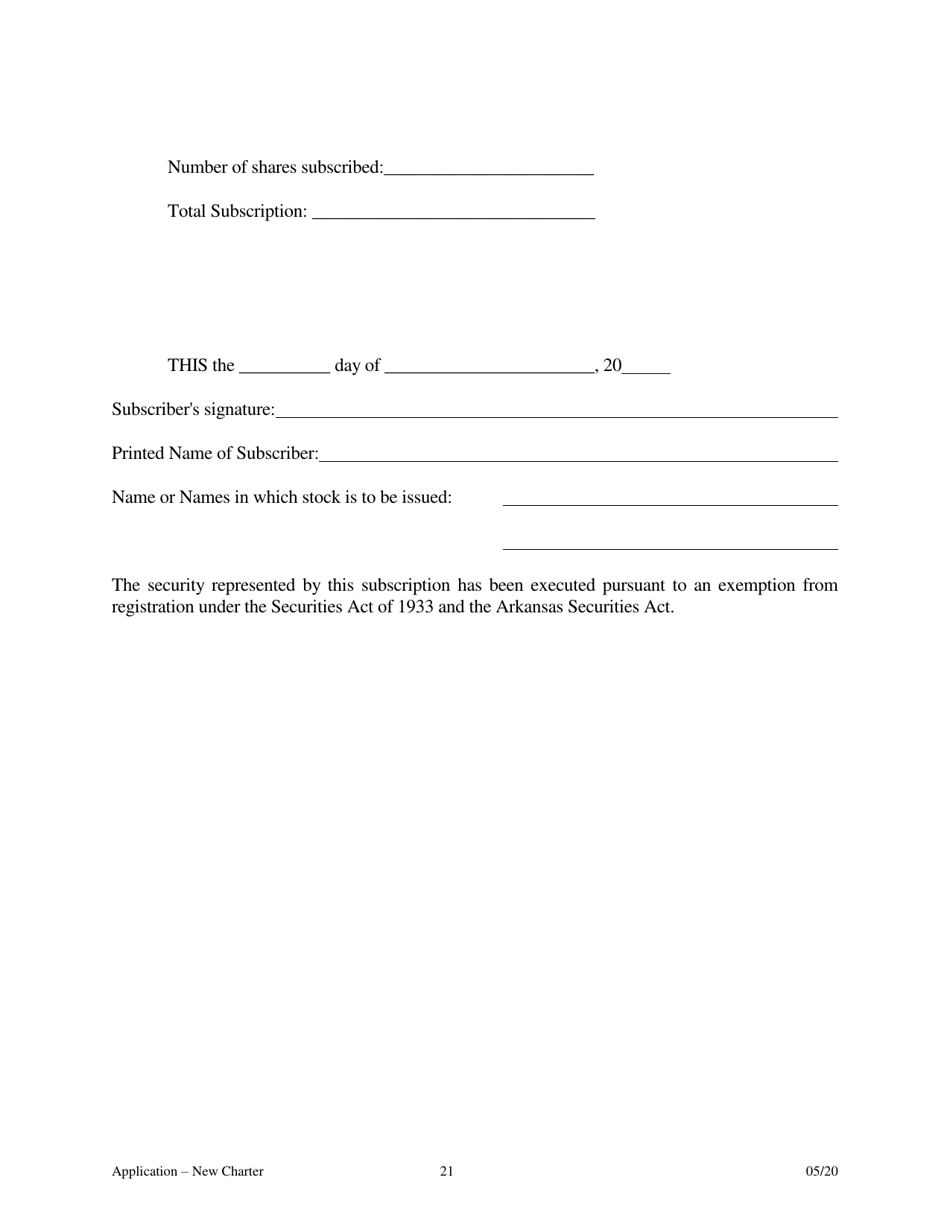 Application for Proposed State Bank Charter - Arkansas, Page 21