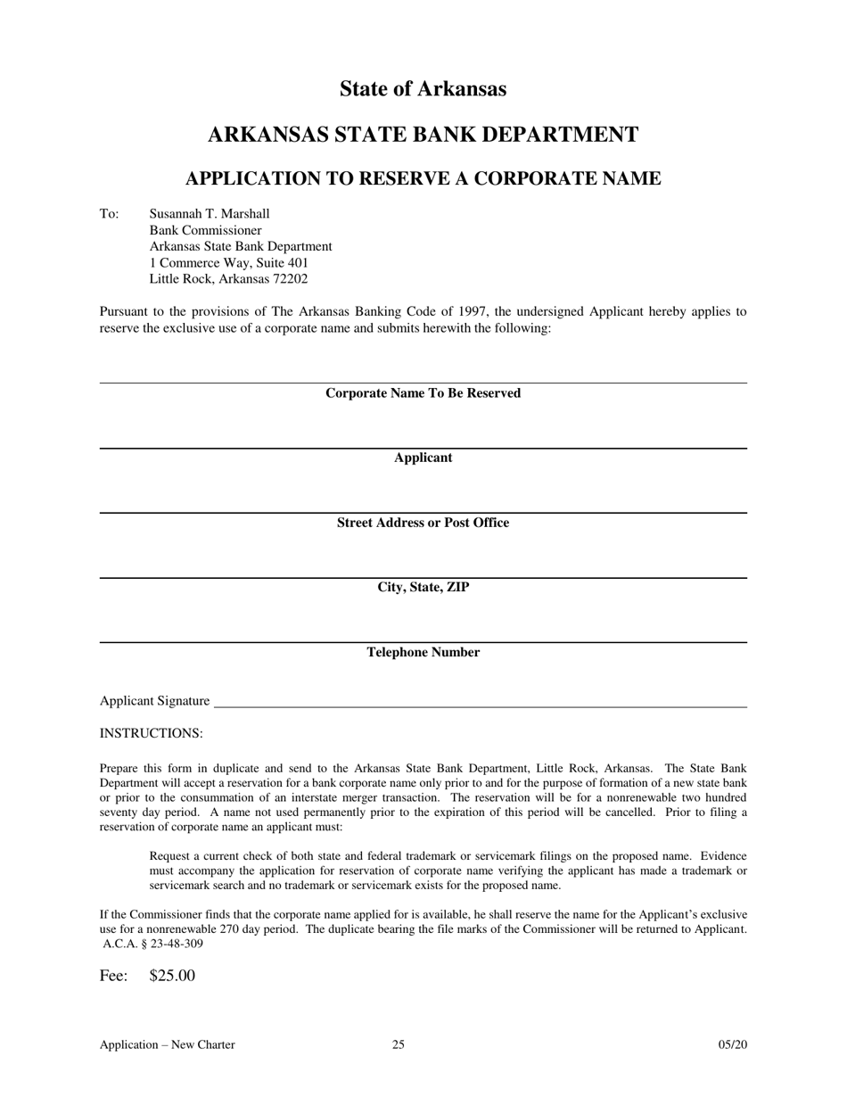 Application for Proposed State Bank Charter - Arkansas, Page 25