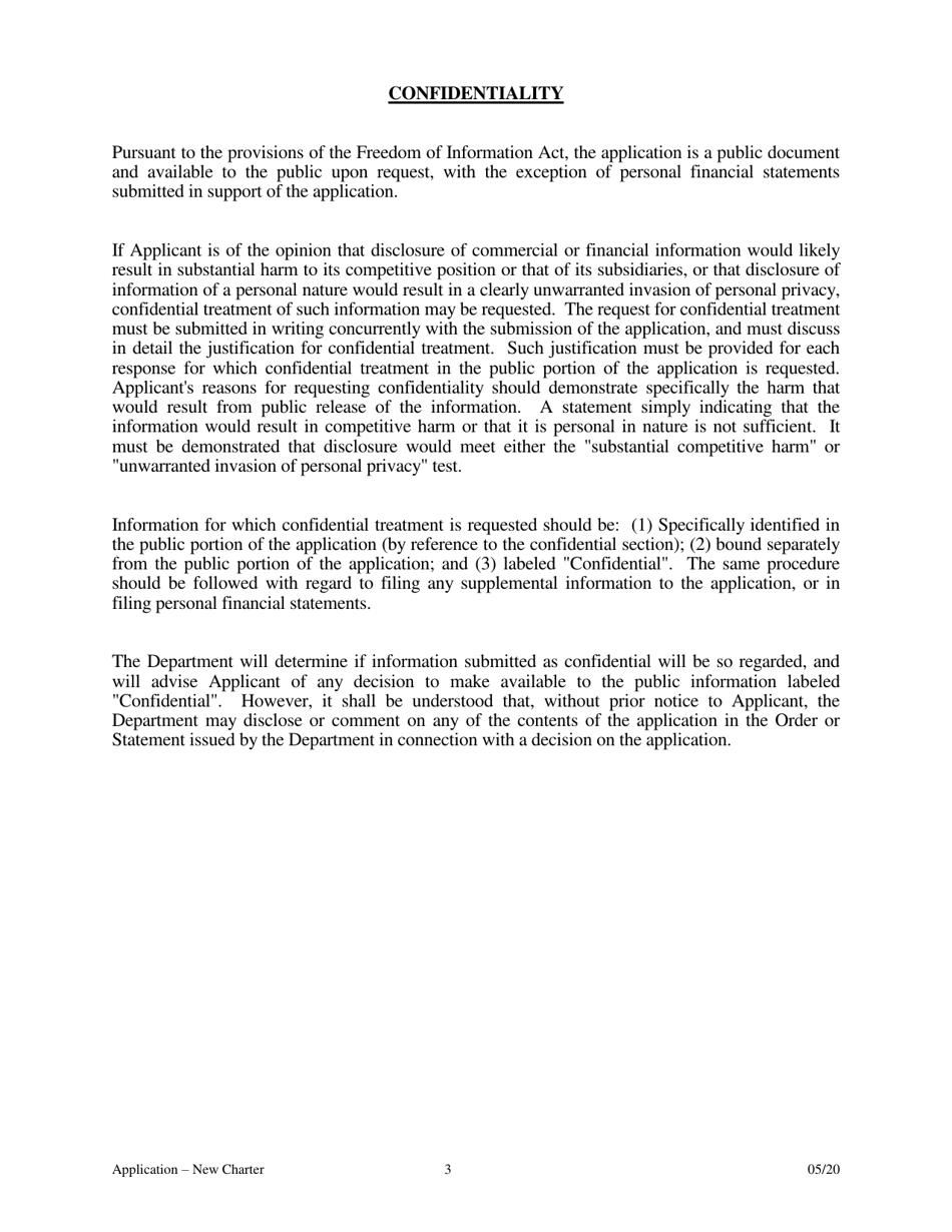 Application for Proposed State Bank Charter - Arkansas, Page 3