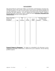 Application for Proposed State Bank Charter - Arkansas, Page 8