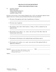 Application - Purchase or Assumption of Liabilities ( 50%) - Arkansas, Page 10