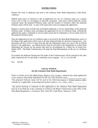 Application - Purchase or Assumption of Liabilities ( 50%) - Arkansas, Page 11