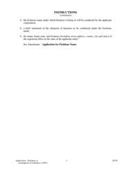 Application - Purchase or Assumption of Liabilities ( 50%) - Arkansas, Page 3
