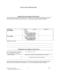 Application - Purchase or Assumption of Liabilities ( 50%) - Arkansas, Page 9
