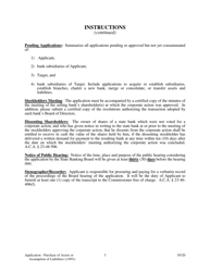 Application for Purchase of Assets or Assumption of Liabilities - Arkansas, Page 3