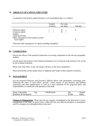 Application for Purchase of Assets or Assumption of Liabilities - Arkansas, Page 5