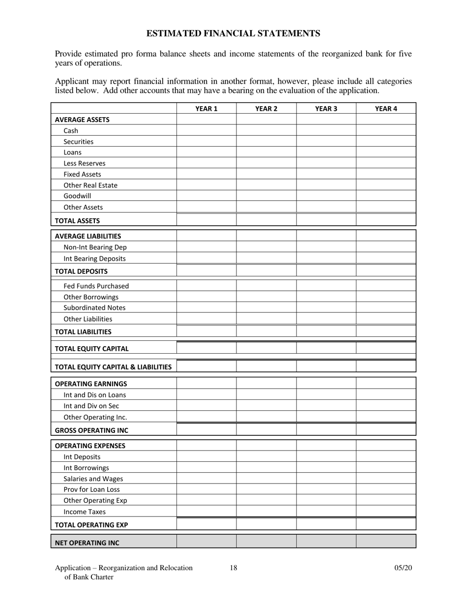 Application to Reorganize and Relocate Bank Charter - Arkansas, Page 18