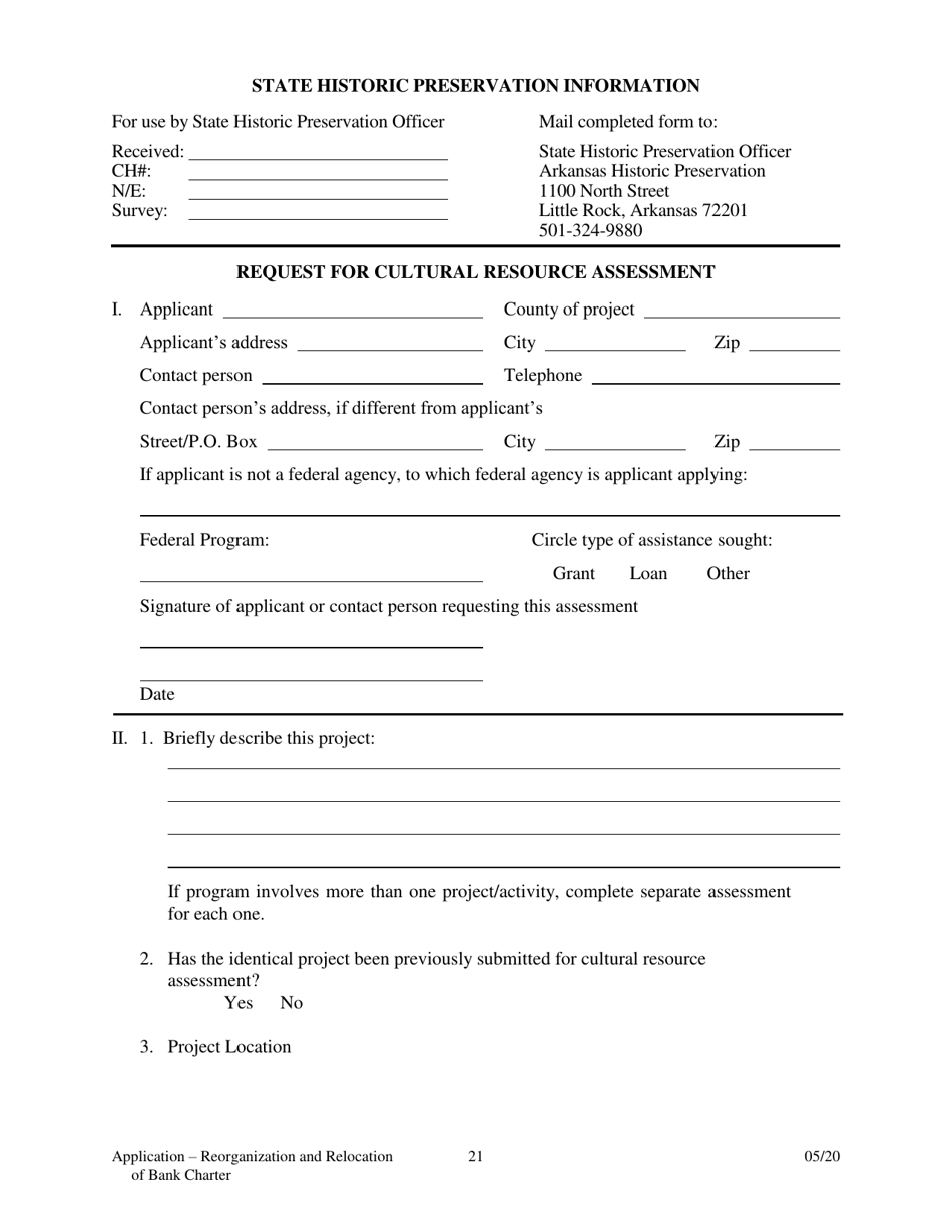 Application to Reorganize and Relocate Bank Charter - Arkansas, Page 21