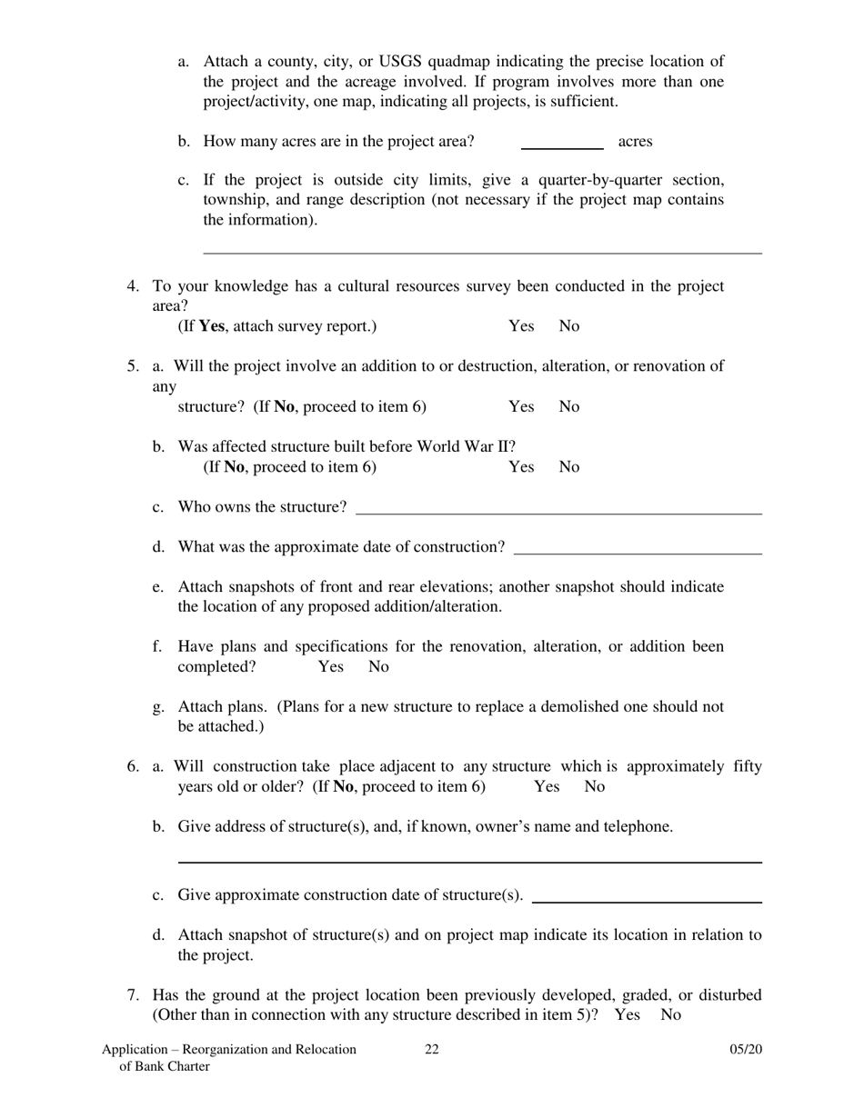 Application to Reorganize and Relocate Bank Charter - Arkansas, Page 22