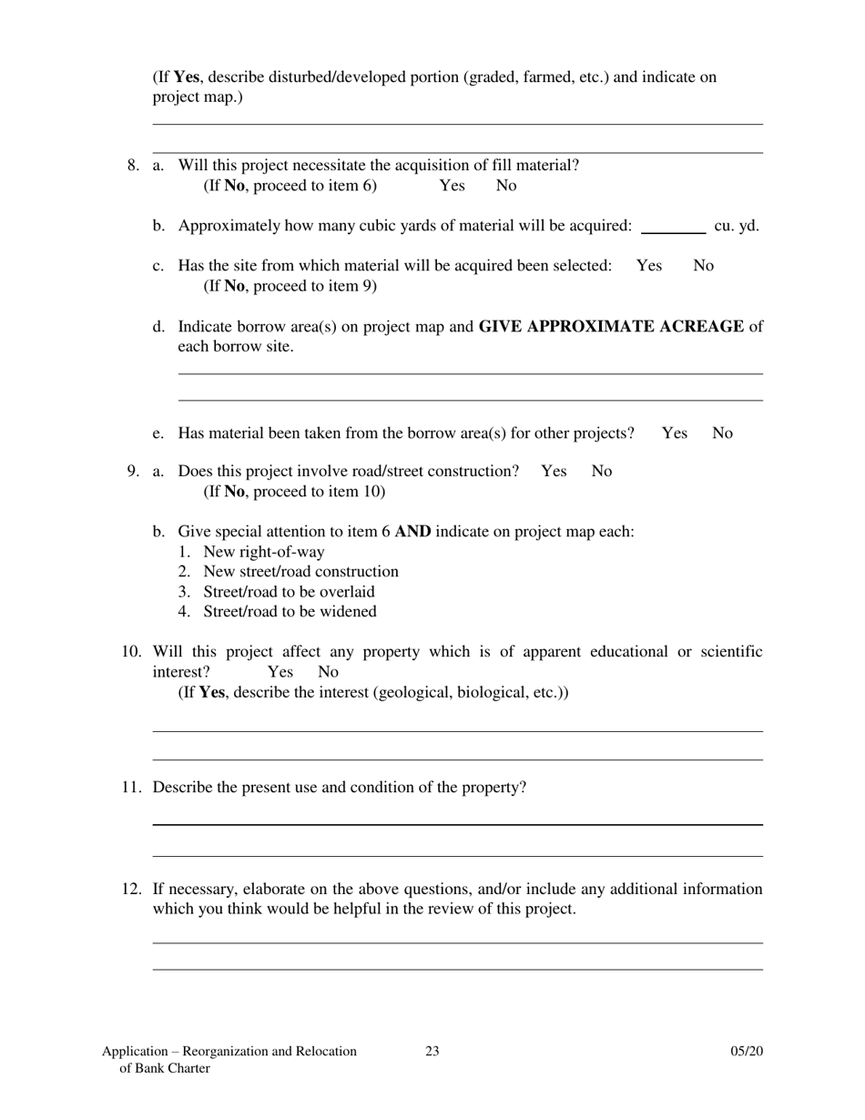 Application to Reorganize and Relocate Bank Charter - Arkansas, Page 23