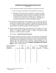 Application to Reorganize and Relocate Bank Charter - Arkansas, Page 9