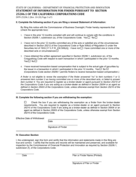 Form DFPI-25206.1 Statement of Information for Finder Pursuant to Section 25206.1 of the California Corporations Code - California, Page 3